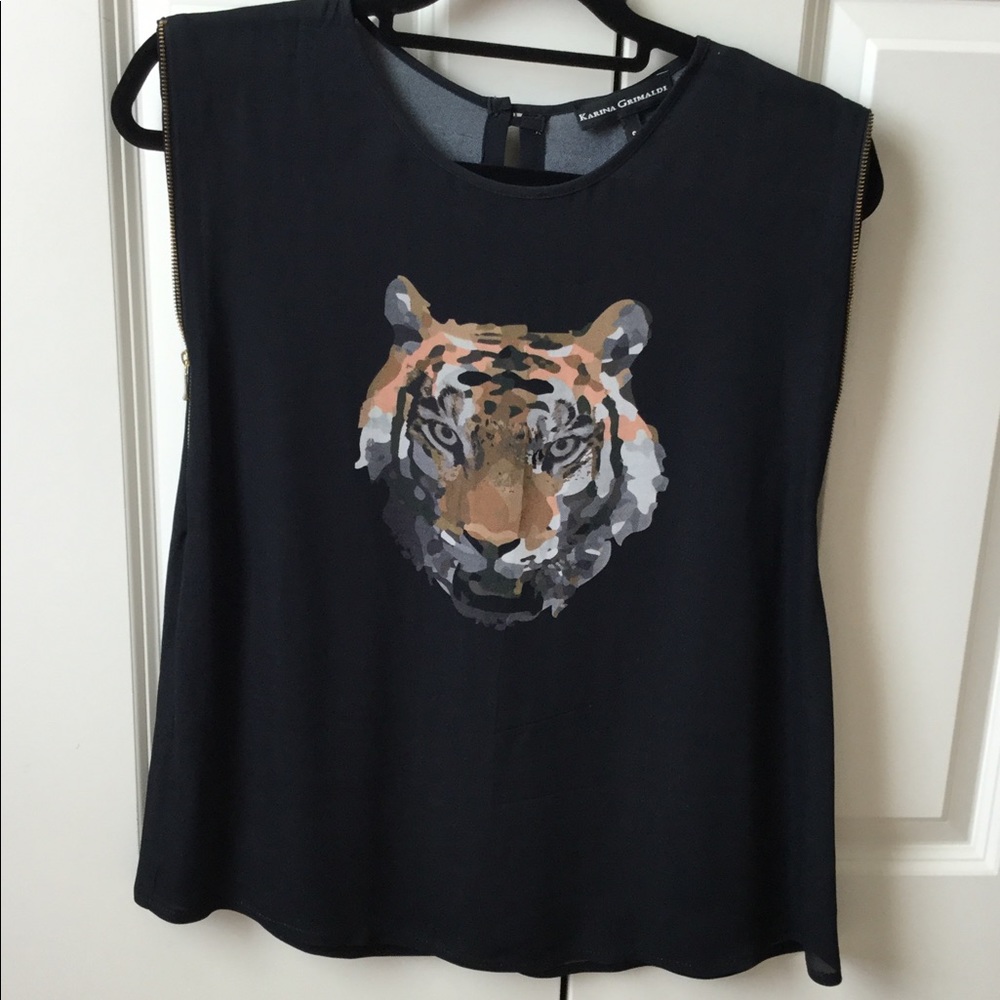 Karina Grimaldi tiger top